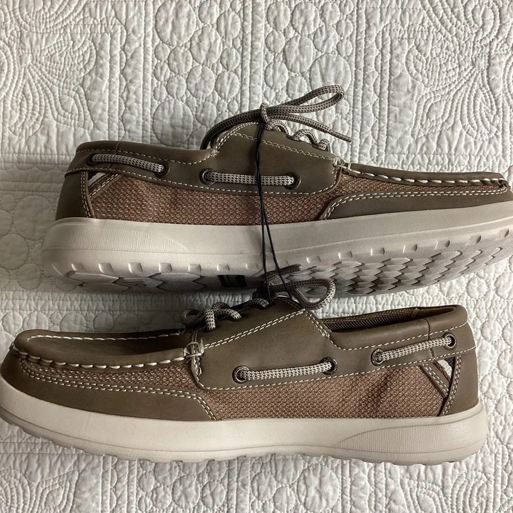 Margaritaville Boat Shoes Men’s Size 10.5‎ NWOT Tan Brown
